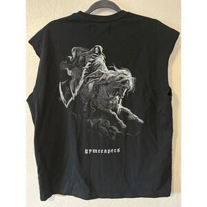 Gymreapers Fourth Crusader Cut Off Gym Workout Top SZ S